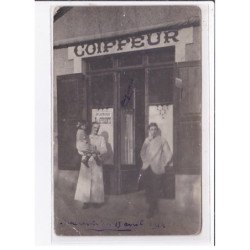A LOCALISER : carte photo d'un salon de coiffure (coiffeur) - état