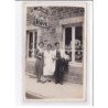A LOCALISER : carte photo d'un salon de coiffure (coiffeur) -  très bon état