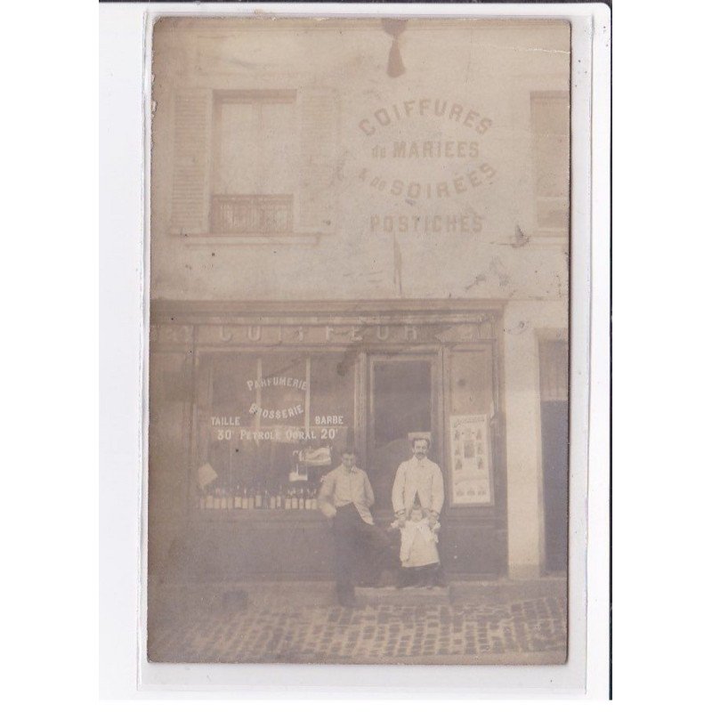 A LOCALISER : carte photo d'un salon de coiffure (coiffeur) - état