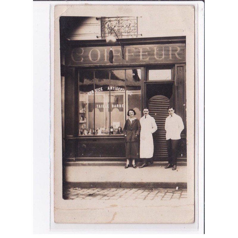 A LOCALISER : carte photo d'un salon de coiffure (coiffeur) - état