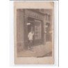 A LOCALISER : carte photo d'un salon de coiffure (coiffeur) -  très bon état