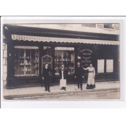 A LOCALISER : carte photo d'un salon de coiffure (coiffeur) -  très bon état