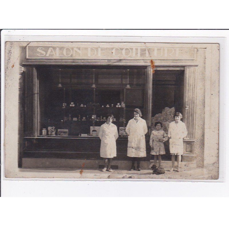 A LOCALISER : carte photo d'un salon de coiffure (coiffeur) - état