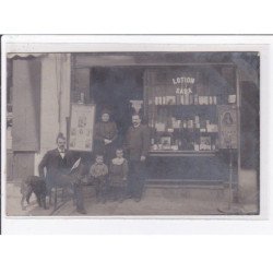 A LOCALISER : carte photo d'un salon de coiffure (coiffeur) -  très bon état