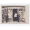 A LOCALISER : carte photo d'un salon de coiffure (coiffeur) -  très bon état