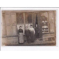 A LOCALISER : carte photo d'un salon de coiffure (coiffeur) -  très bon état