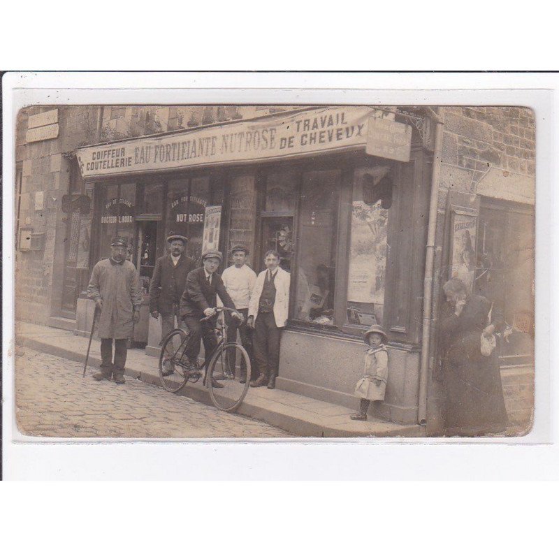 A LOCALISER : carte photo d'un salon de coiffure (coiffeur) - état