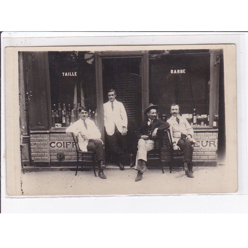 A LOCALISER : carte photo d'un salon de coiffure (coiffeur) - état