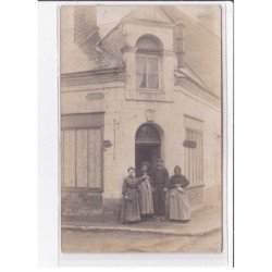 A LOCALISER : carte photo d'un salon de coiffure (coiffeur) -  bon état (traces au dos)