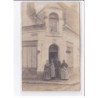 A LOCALISER : carte photo d'un salon de coiffure (coiffeur) -  bon état (traces au dos)