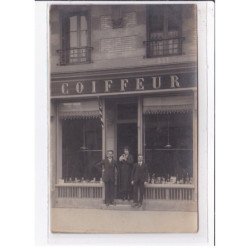 A LOCALISER : carte photo d'un salon de coiffure (coiffeur) - très bon état