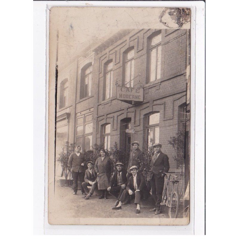 A LOCALISER : carte photo d'un salon de coiffure (coiffeur - café moderne) - état