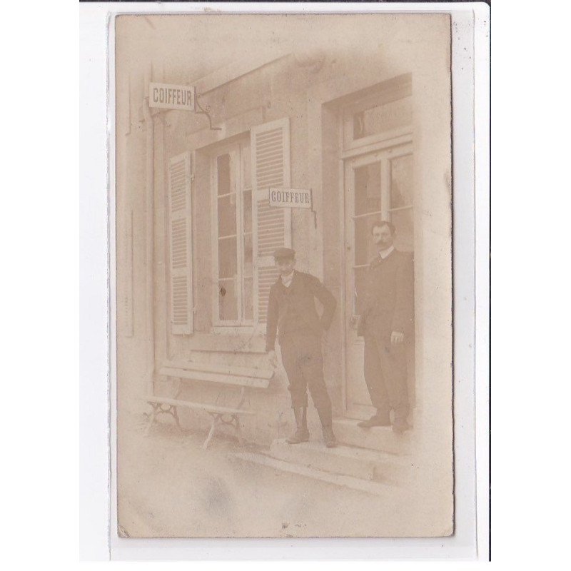 A LOCALISER : carte photo d'un salon de coiffure (coiffeur) - bon état