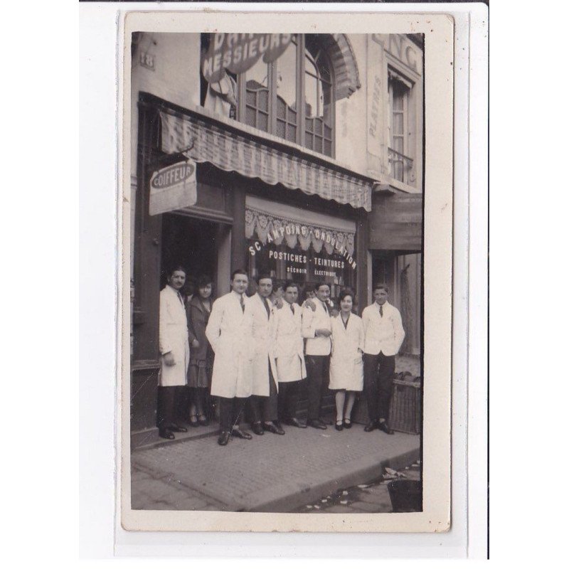 A LOCALISER : carte photo d'un salon de coiffure (coiffeur) - état