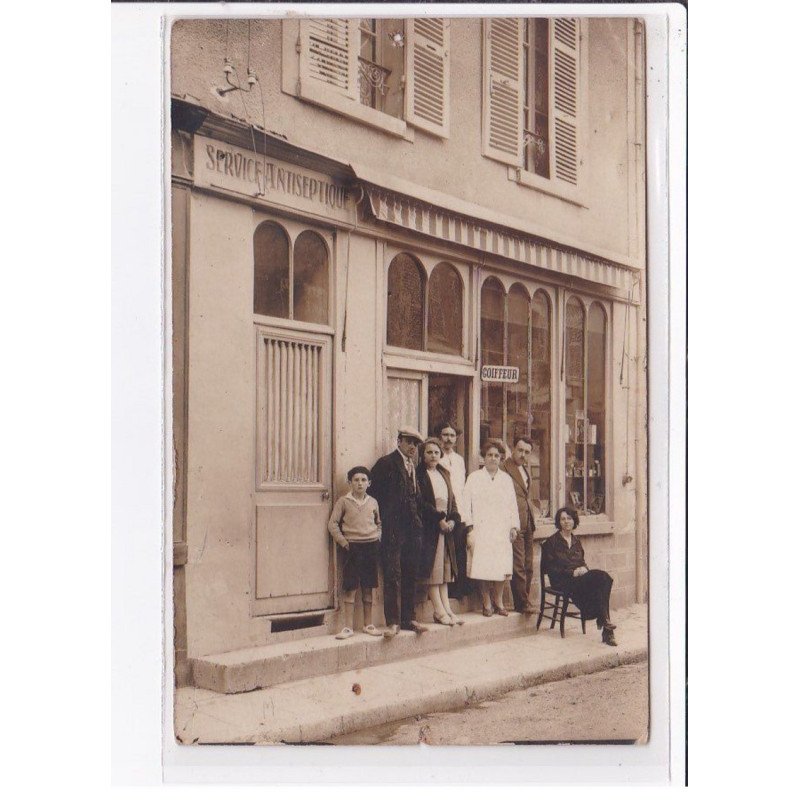 A LOCALISER : carte photo d'un salon de coiffure (coiffeur) - état