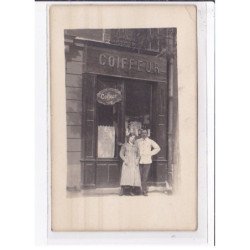 A LOCALISER : carte photo d'un salon de coiffure (coiffeur) - état