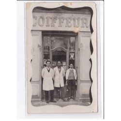 A LOCALISER : carte photo d'un salon de coiffure (coiffeur) - bon état