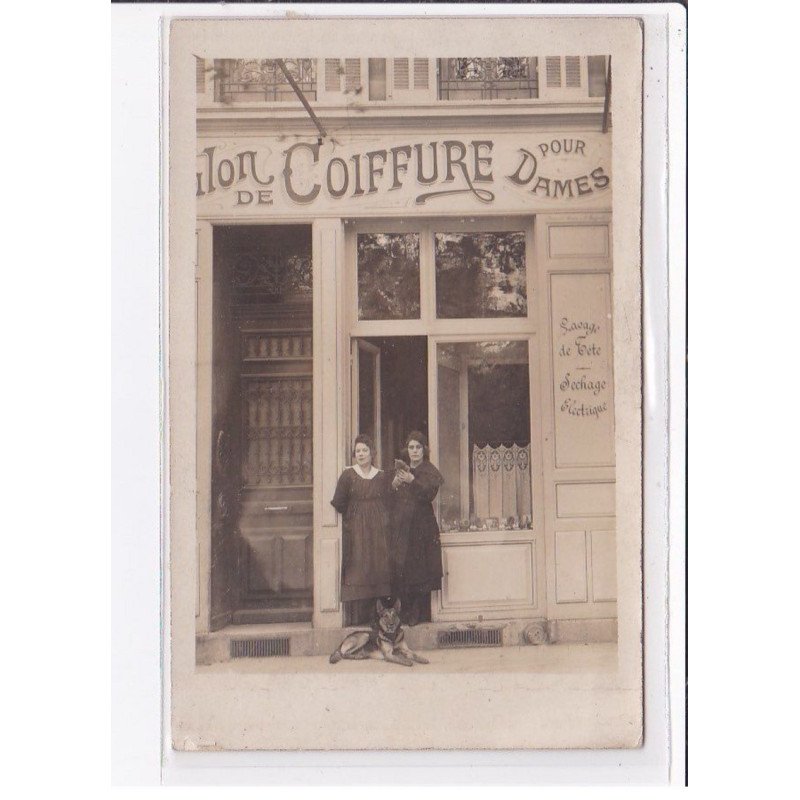 A LOCALISER : carte photo d'un salon de coiffure (coiffeur) - état