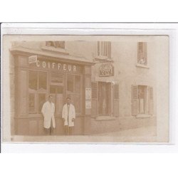 A LOCALISER : carte photo du salon de coiffure Georges (coiffeur) - très bon état