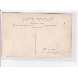 A LOCALISER : photo collée sur cpa du salon de coiffure Lercher (coiffeur) - très bon état
