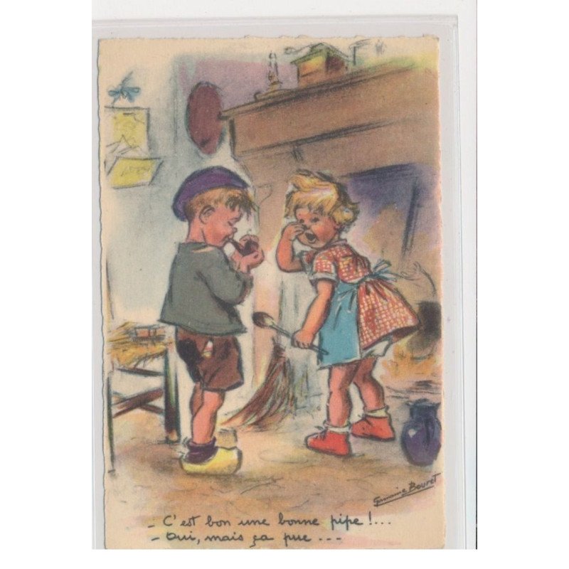 BOURET Germaine - ex collection Amigon - C'est bon une bonne pipe - Oui mais ça pue - Très bon état