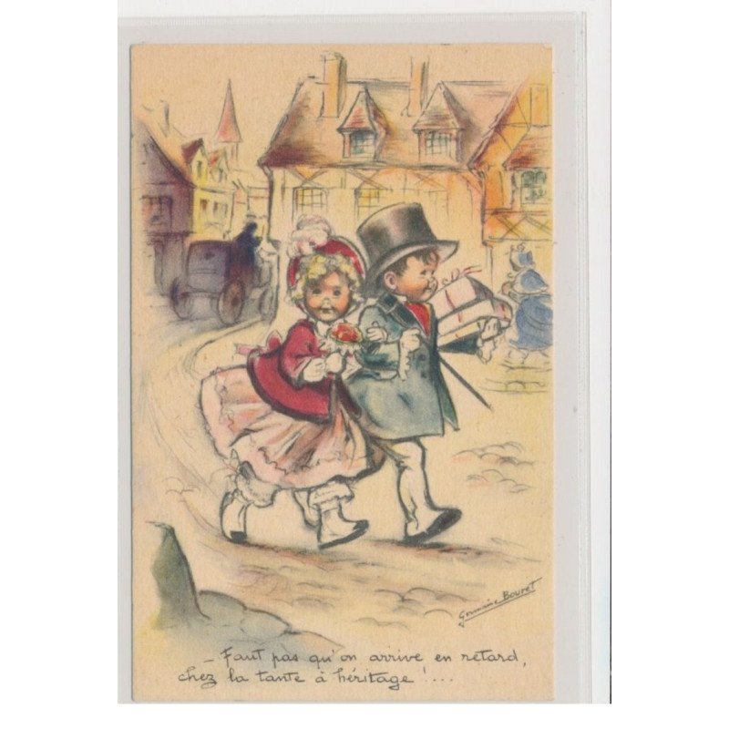 BOURET Germaine - ex collection Amigon - Faut pas qu'on arrive en retard chez la tante à héritage - Très bon état