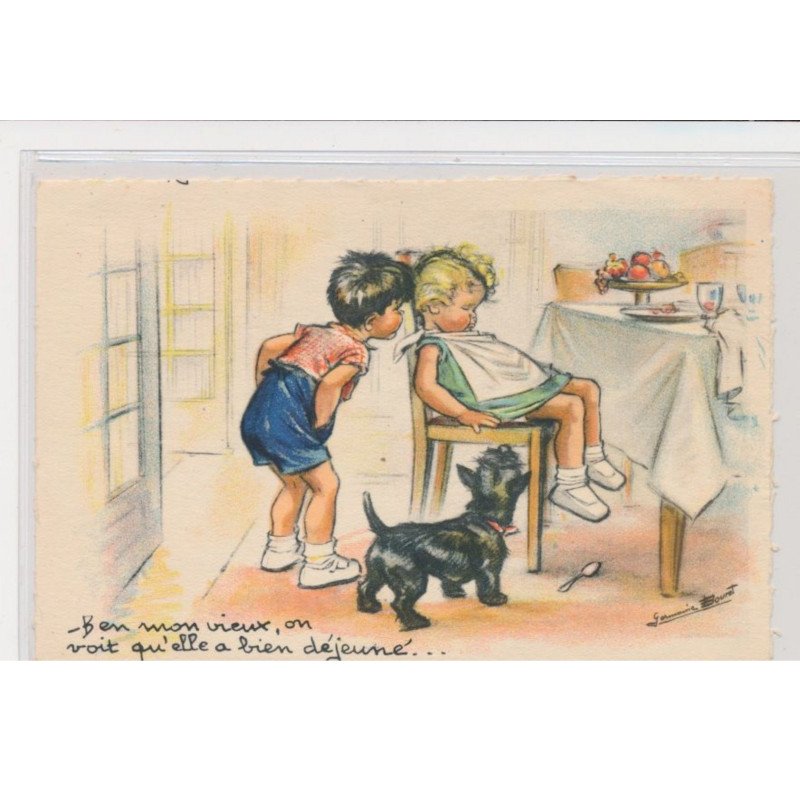 BOURET Germaine - ex collection Amigon - Ben mon vieux on voit qu'elle a bien déjeuné - Très bon état