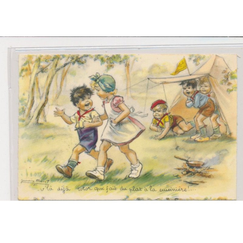 BOURET Germaine - ex collection Amigon - V'la déjà Totor qui fait du plat à la cuisinière - Très bon état