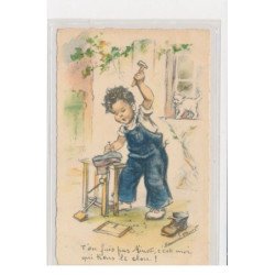 BOURET Germaine - ex collection Amigon - T'en fais minet c'est moi qui tiens le clou - Très bon état