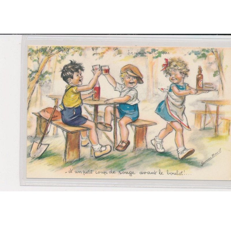 BOURET Germaine - Et un petit coup de rouge avec le boulot - très bon état