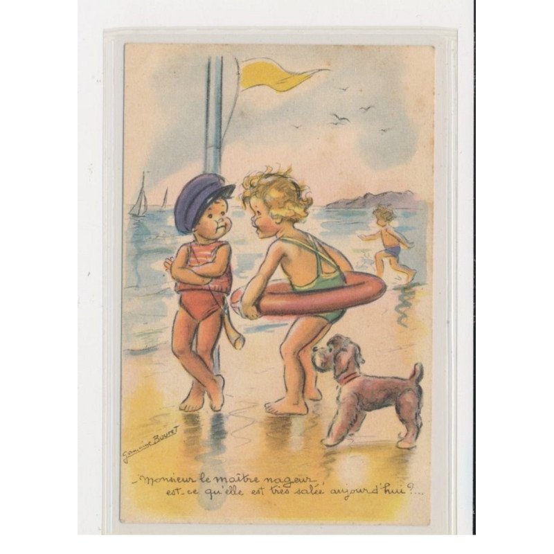 BOURET Germaine - Monsieur le maître nageur est-ce qu'elle est très salée aujourd'hui ? - très bon état