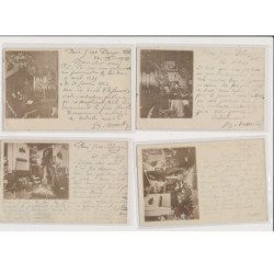 PARIS - 5 CPA - Carte photo - Sculpture - Orgue - Marchand d'Art Georges MANTIN au 5 rue Pelouze - 75008 - très bon état