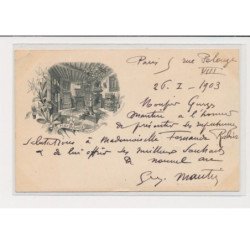 PARIS - 5 CPA - Carte photo - Sculpture - Orgue - Marchand d'Art Georges MANTIN au 5 rue Pelouze - 75008 - très bon état
