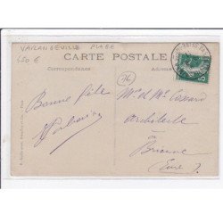 VARANGEVILLE SUR MER (PLAGE) : carte photo de la voiture de l'hotel de la Terrasse (avec le personnel) - très bon état