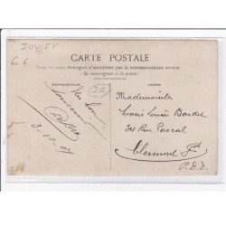 JUVISY SUR ORGE : carte photo du rendez-vous de chasse - vue prise de sur la terrasse en 1907 - très bon état