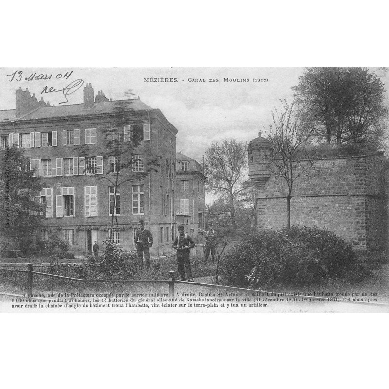 MEZIERES - Canal des Moulins (1902) - très bon état