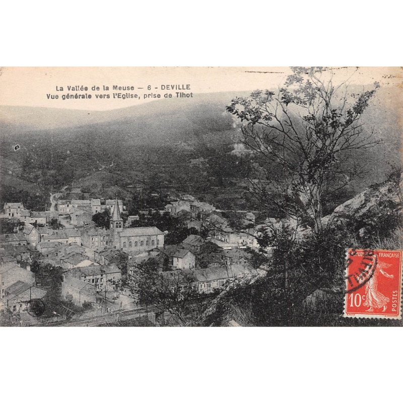 DEVILLE - Vue générale vers l'Eglise, prise de Tihot - très bon état