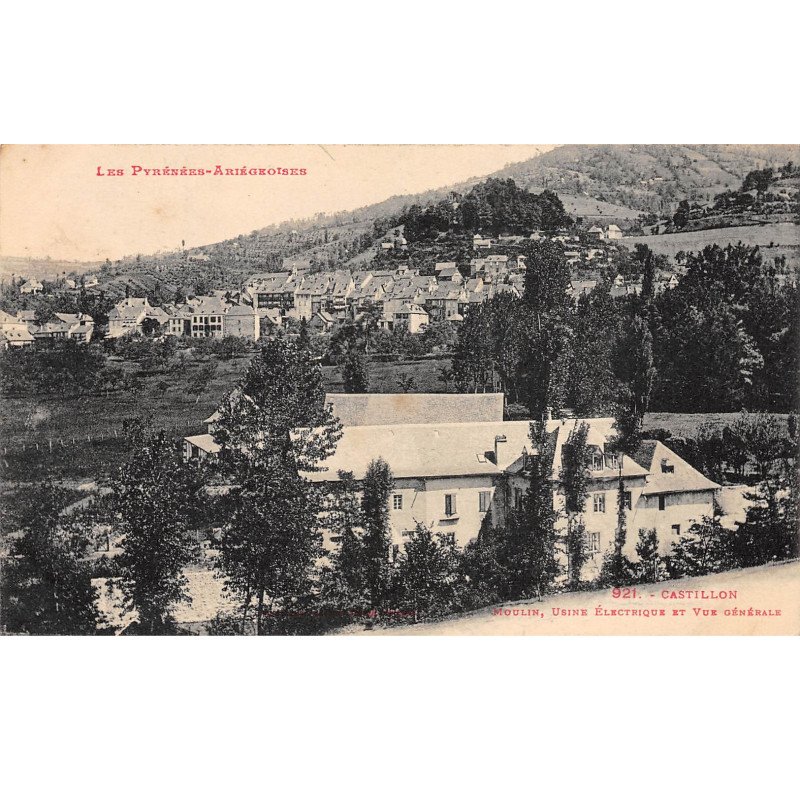 CASTILLON - Moulin, Usine électrique et vue générale - très bon état