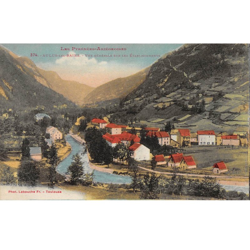 AULUS LES BAINS - Vue générale sur les Etablissements - très bon état
