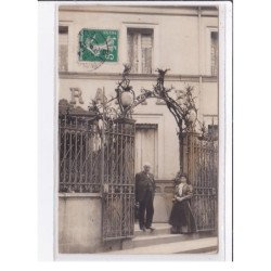 BERNAY : carte photo du café Ramier (5 rue Albert Parissot ) - très bon état