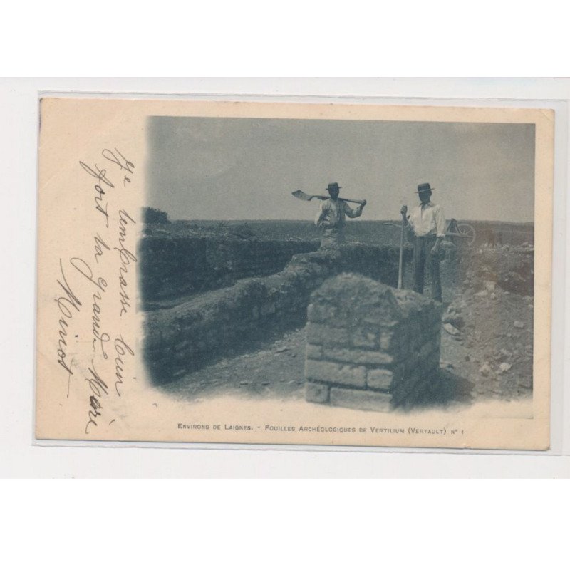 Environs de Laignes - Fouilles archéologiques de Vertilium - très bon état