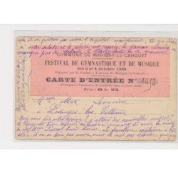 MARIGNY LE CAHOUET - Festival de gymnastique et de musique - Versailles - rue de la Paroisse - très bon état