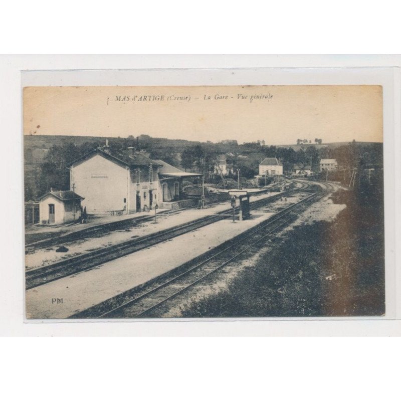 MAS D'ARTIGE - la gare - vue générale - très bon état