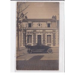 SOISSONS : carte photo d'une automobile en 1921 - très bon état