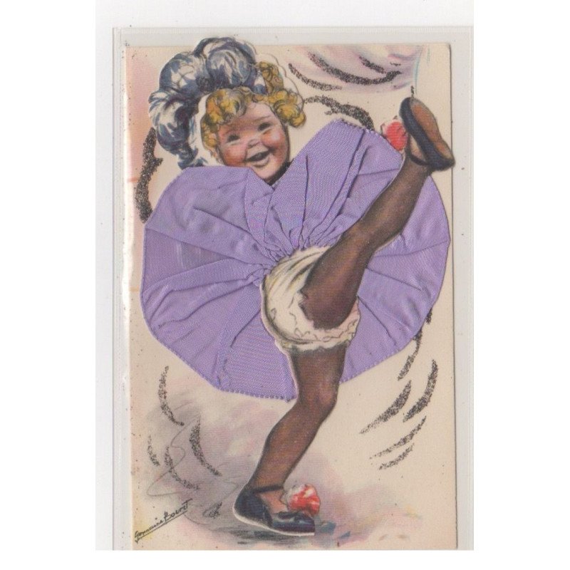 BOURET Germaine : cpa avec collage (systeme -  série 646) (ex-collection Amigon) - très bon état