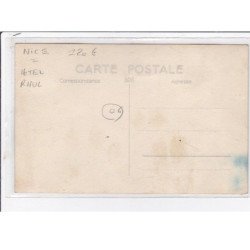 NICE : carte photo du personnel de l'hotel Ruhl - très bon état