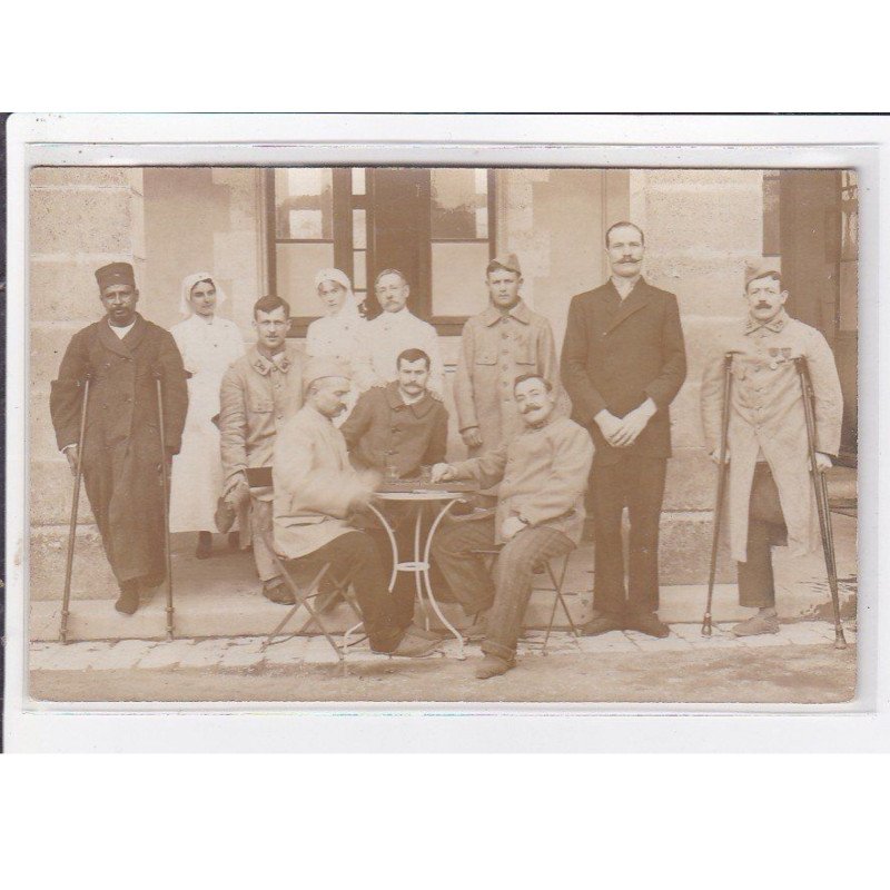 COGNAC : carte photo de l'hopital militaire (algérie) - très bon état