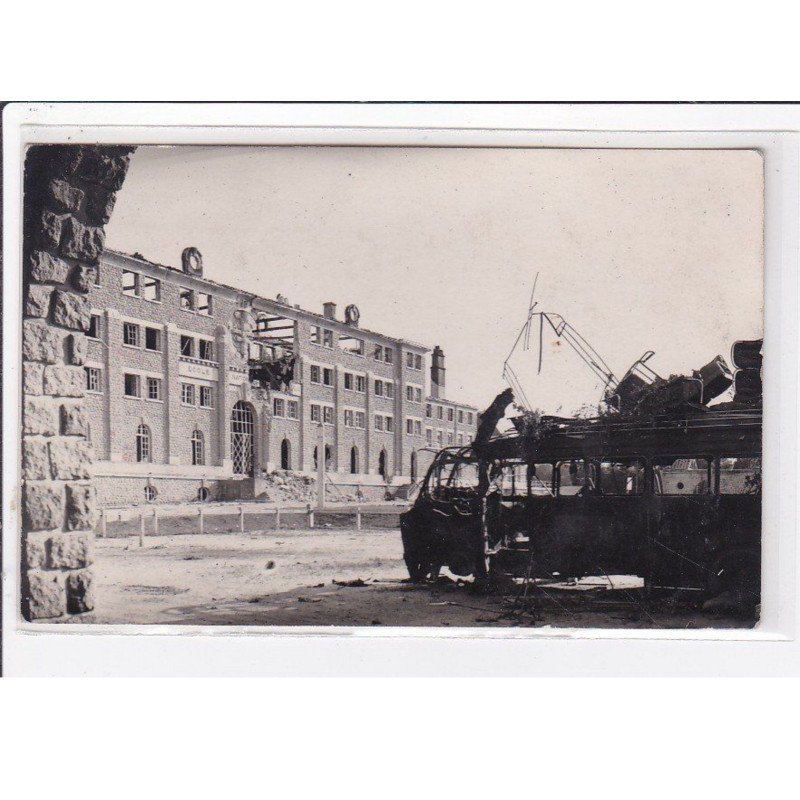 EGLETONS : carte photo de l'école nationale professionnelle détruite en 1945 (WW2 - militaire) - très bon état`