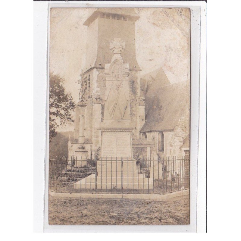 SAINT AUBIN SUR GAILLON : carte photo du monument aux morts - état