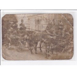 BESANCON : lot de 4 cartes photo d'un conducteur de fiacre (attelage)(photo D'HOOP) - très bon état (1 cpa abimée)